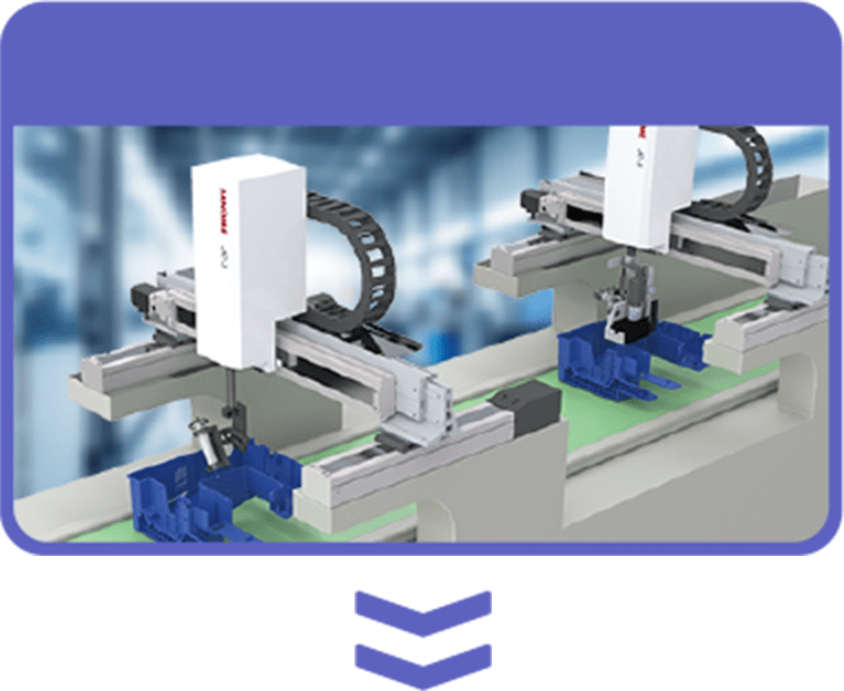 工場の自動化装置とロボット機械