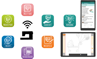 ミシンと通信して使えるアプリ