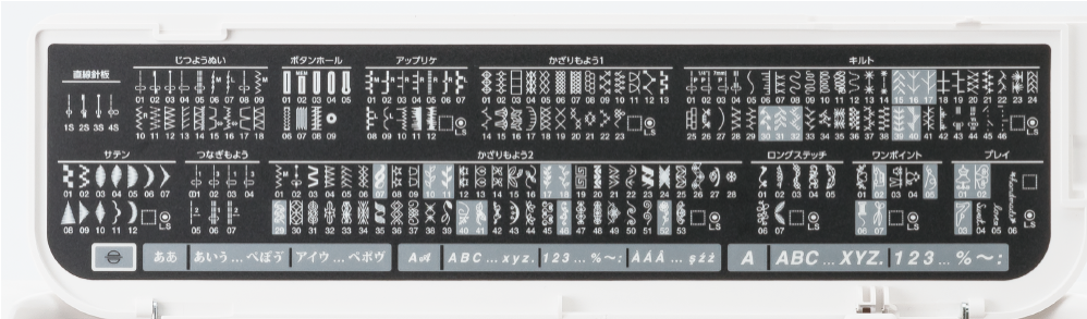 200種類の豊富なステッチ