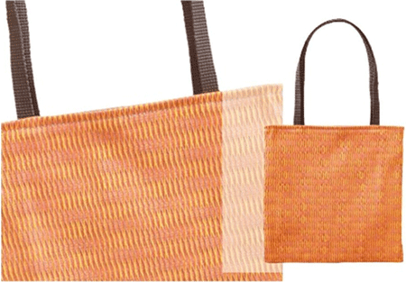 八王子織物の端切れ生地を使ったオリジナルのトートバッグ