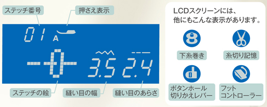 大きく見やすいLCDスクリーン