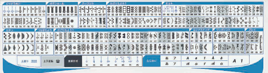 240種類の豊富なステッチ